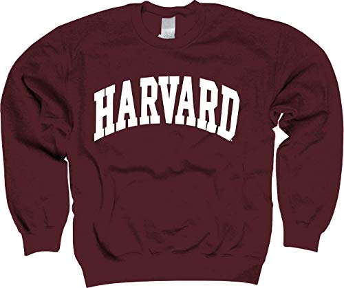 Harvard University Sweatshirt – Offiziell lizenzierter gewölbter Block-Rundhals, Purpur, Small von New York Fashion Police