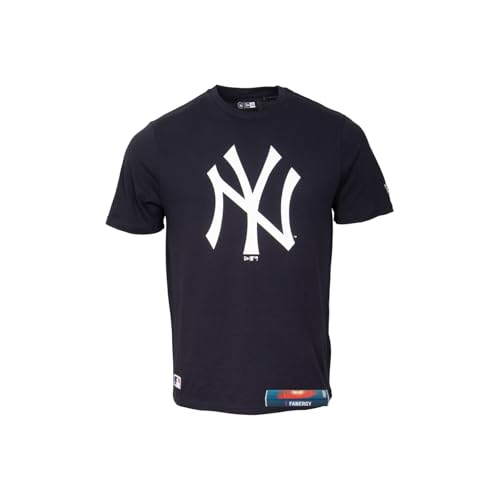 New York Yankees T-Shirt Herren NY MLB New Era Fanartikel 100% Baumwolle + Fanergy Traubenzucker (DE/NL/SE/PL, Alphanumerisch, XXL, Regular, Regular, Navy) von New York Yankees