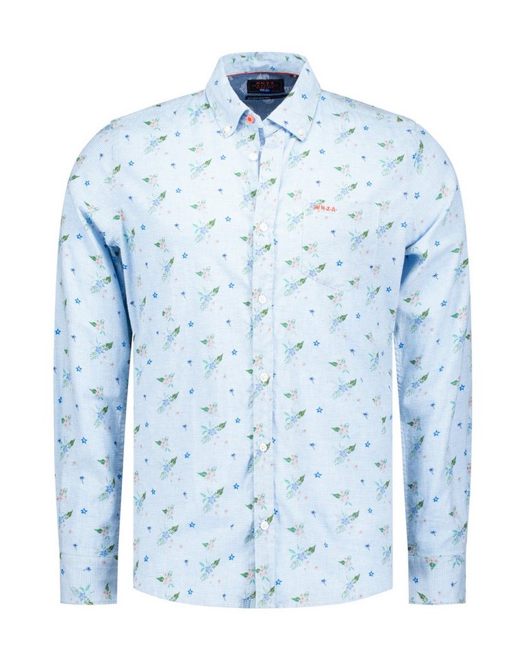 New Zealand Auckland Langarmhemd Hemd Jaylen mit Muster - Regular Fit von New Zealand Auckland