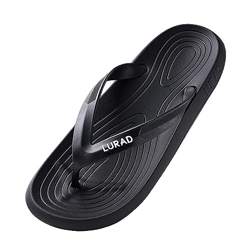 New front Flip Flops Damen Füße Badelatschen Strand Zehentrenner Sommer Cool Moden Leicht Weich Rutschfest Strand Hawaii Baden Pool Meer Schwarz L von New front