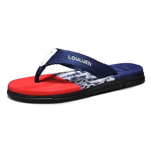 New front Herren Flip Flops Mämmer V2 Sandalen Zehentrennner Sommer Hausschuhe Pantoffeln Slides für Beach Surfen Strand Hawaii Geschenk Wandern Spaziergang Schwimm Pools, Blau, 40 von New front