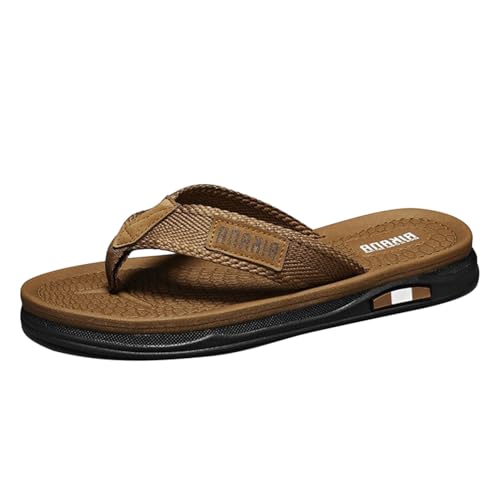 New front Herren Flipflops Damen Zehentrenner Jungen sommer Hausschuhe Pantoffeln für Strand Beach Urlaub Wandern Sommerschuhe V2 Sandalen Surfen Spaziergang, Bronze, 39 von New front