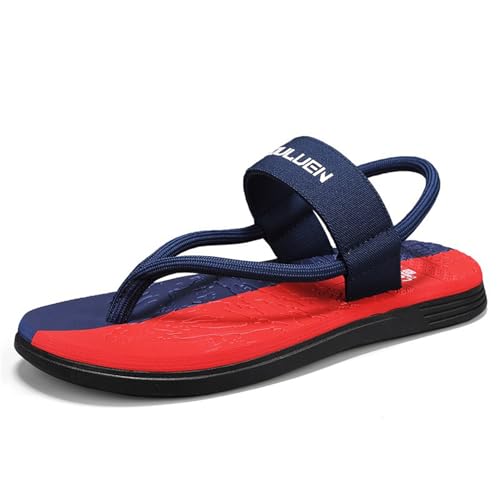 New front Herren Flipflops für Sommer Männer surfen zehentrenner V2 Sandalen Pantoffeln Slides Hausschuhe für Beach Strand Urlaub Wandern Wasserpark Schwimm Pools Spaziergang, Blau, 40 von New front