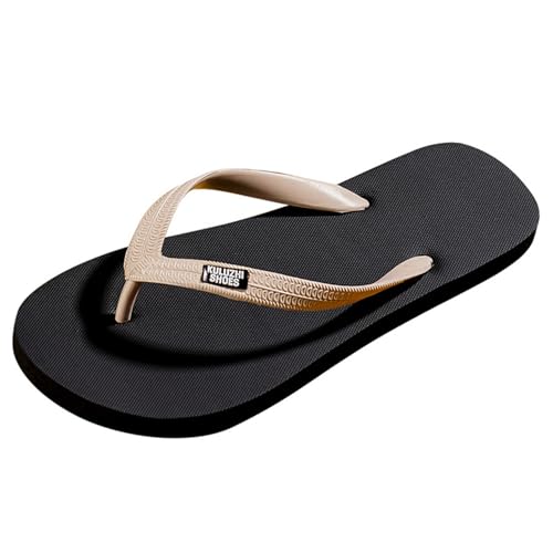 New front Sommer Herren Flipflops Männer V2 Sandalen Zehentrenner Hausschuhe Slipper Jungen Slides für Strand Urlaub Wandern Wasserpark Pools Schwimm Klettern, Beige, 44 von New front