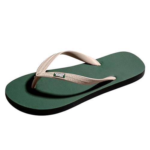 New front Sommer Herren Flipflops Männer V2 Sandalen Zehentrenner Hausschuhe Slipper Jungen Slides für Strand Urlaub Wandern Wasserpark Pools Schwimm Klettern, Dunkelgrün, 41 von New front