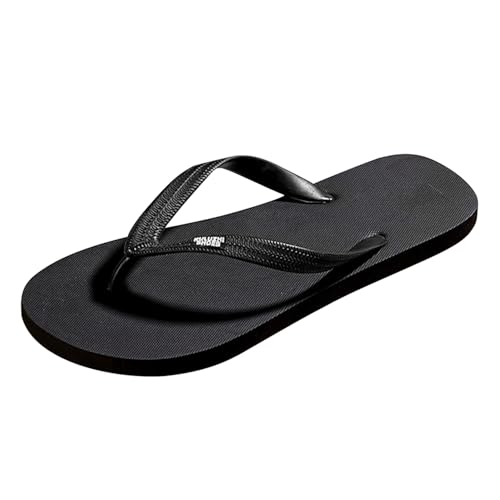 New front Sommer Herren Flipflops Männer V2 Sandalen Zehentrenner Hausschuhe Slipper Jungen Slides für Strand Urlaub Wandern Wasserpark Pools Schwimm Klettern, Schwarz, 38 von New front