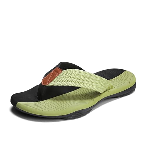 New front Sommer Zehentrenner für Jungen Herren Flip Flops Badelatschen weiche Sandalen Hauschuhe für Strand Zuhause Urlaub Beach Wandern Freizeit Schwimm Pools, Grün, 42 von New front