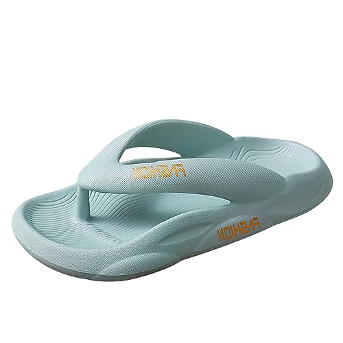 New front Unisex Flip Zehentrenner Herren Flip Flops damen Slides Hausschuhe slipper Badelatschen Badeschuhe sandalen Sommerschuhe Flip Sandalen Freizeit Zuhause Freizeit Strand Schwimm, Grün, 40 von New front