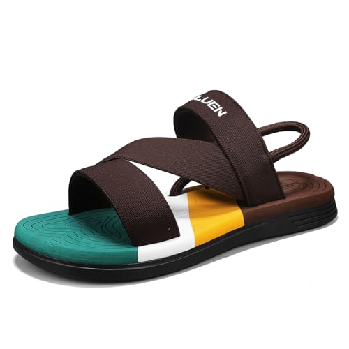 New front Unisex Flipflops Herren Zehentrenner Männer Hausschuhe Damen Badelatschen Slides Pantoffeln für Geschenk Urlaub Strand Beach Schwimm Badezimmer Pool Wandenrn, Bronze, 43 von New front