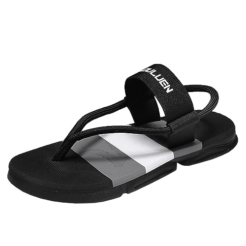 New front herren jungen unisex Flip-flops damen Flip V2 Sandalen Zehentrenner slipper Slides Espadrilles sommerschuhe Badenschuhe Hausschuhe für Wandern Strand Zuhause Arbeit Partys, Schwarz,45 von New front