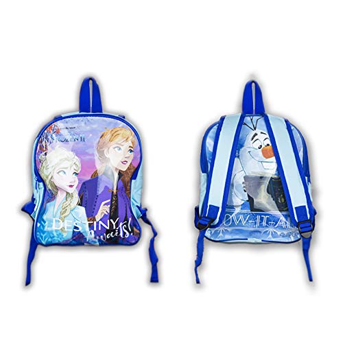 New Glänzende Charaktere, Kinderrucksack für Mädchen, Eiskönigin, Blau mit Anna und Elsa auf dem Schlafteil, Unisex, Erwachsene, Einheitsgröße, Frozen, Einheitsgröße von Frozen