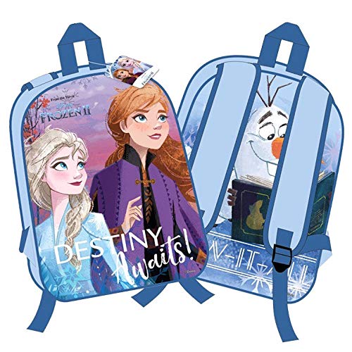 New Glänzende Charaktere, Kinderrucksack für Mädchen, Eiskönigin, Blau mit Anna und Elsa auf dem Schlafteil, Unisex, Erwachsene, Einheitsgröße, Frozen, Einheitsgröße von Frozen