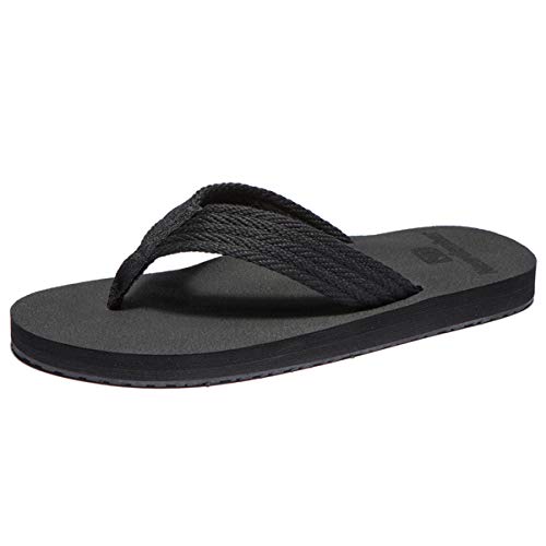 NewDenBer Damen Flip Flips Surfen Zehentrenner Beach Pool Sandalen (39 EU, Black (Schwarz)) von NewDenBer