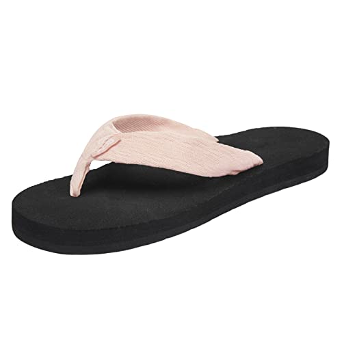 NewDenBer Flip Flops Damen Bequeme Zehentrenner Sommer Beach Pool Sandalen (36 EU, Rosa) von NewDenBer