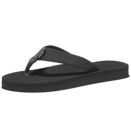 NewDenBer Flip Flops Damen Zehentrenner Sommer Beach Pool Sandalen (40 EU, Schwarz Black) von NewDenBer