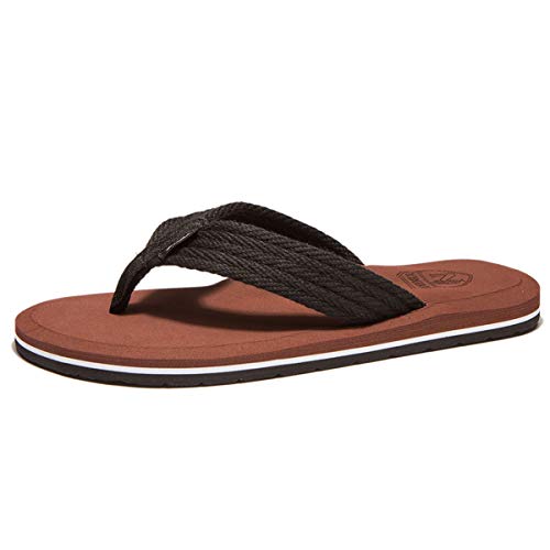 NewDenBer Flip Flops Herren Surfen Zehentrenner Beach Pool Sandalen (40 EU, Braun) von NewDenBer