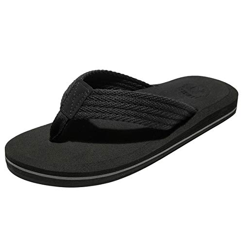 NewDenBer NDB Classic Plush Unisex-Erwachsene Flip Flops (47 EU, D Schwarz) von NewDenBer
