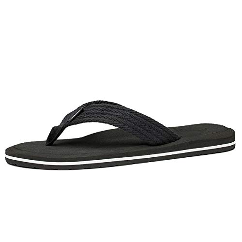 NewDenBer Flip Flops Herren Leicht Zehentrenner Beach Pool Sandalen (36 EU, Schwarz) von NewDenBer