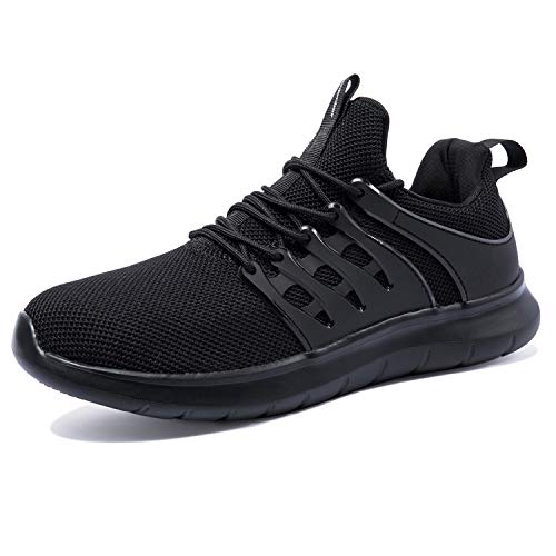 NewDenBer Sportschuhe Herren Atmungsaktiv Turnschuhe Leichtes Sneaker Laufschuhe (41 EU, Schwarz) von NewDenBer