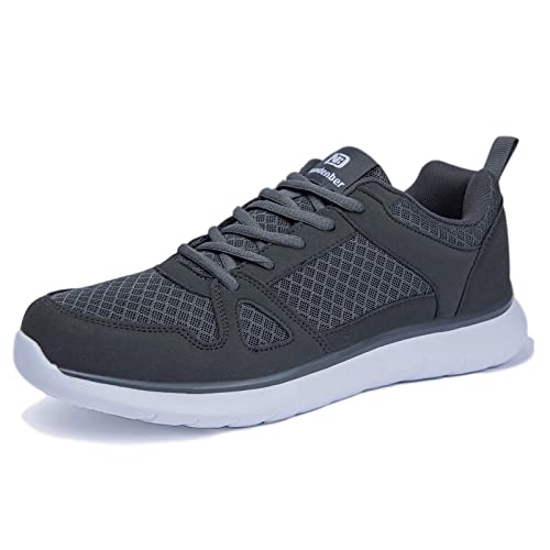 NewDenBer Sportschuhe Herren Freizeit Turnschuhe Leichtes Sneaker Laufschuhe (42 EU, Dunkelgrau/Grey) von NewDenBer