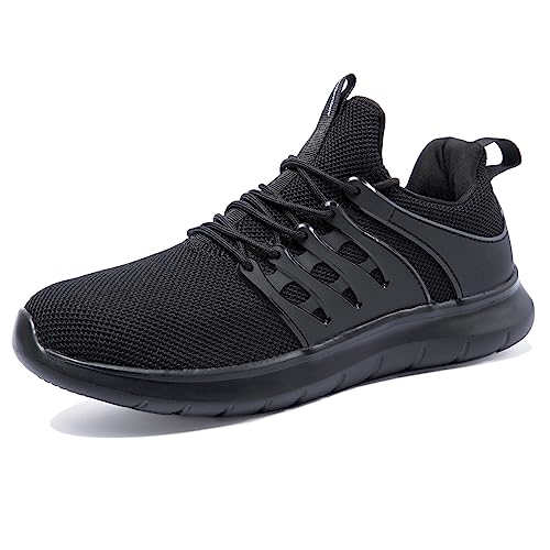 NewDenBer Sportschuhe Herren Turnschuhe Leichtes Sneaker Laufschuhe (45 EU, Schwarz) von NewDenBer