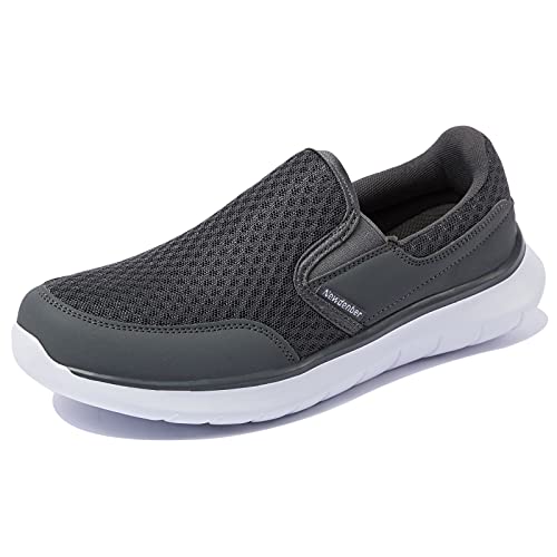 NewDenBer Sportschuhe Slipper Herren Leichtes Freizeitschuhe Slip On Sneaker (41 EU, Grau) von NewDenBer