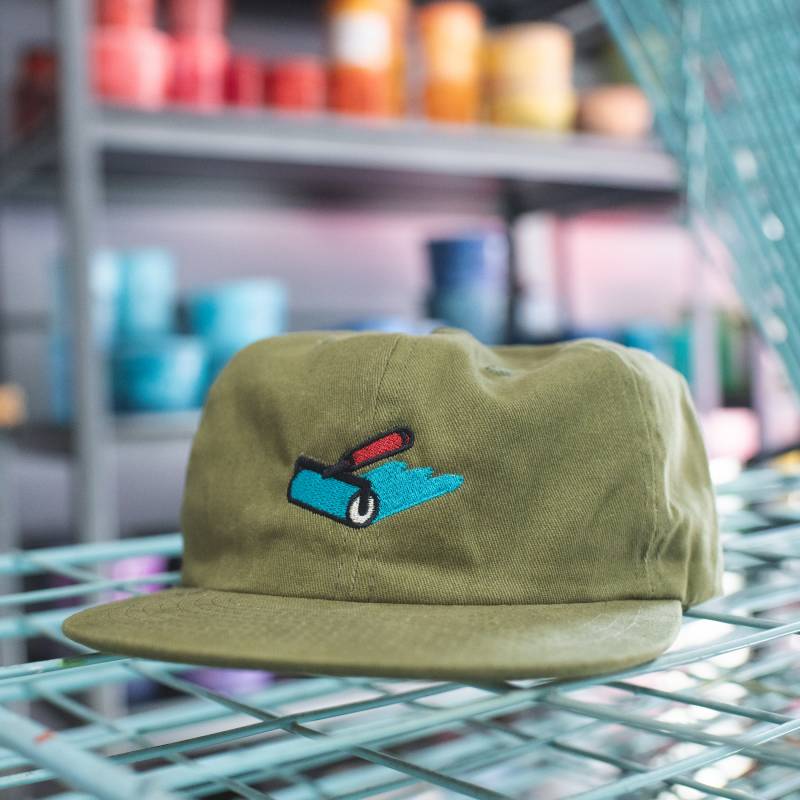 Relief Printmaker Brayer Roller Icon Hut Armee-Grüne Baumwolle von NewDuds