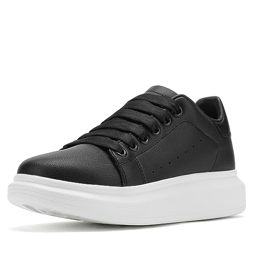 NewEndostar Modische Damen-Sneaker, Vibrationshöhe erhöhen Schuhe, leicht, bequem, lässig, Skateboarding, Wanderschuhe, Full_black, 40 EU von NewEndostar