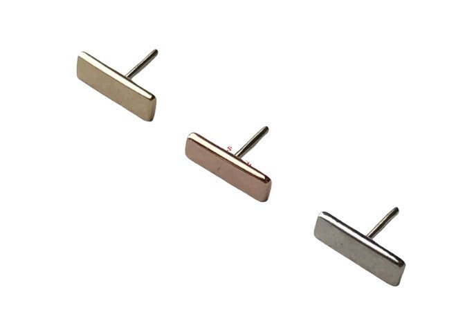 14K Massiver Goldstab - Labret Bar Gefädelte Labrets Pin Knorpel Ohrringe Helix Daith Hahn Tragus Dermal von NewEraJewelryDesign