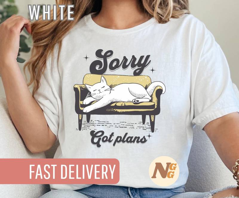 Lustiges Katzen T-Shirt, Retro Style Für Katzenliebhaber, Perfektes Geschenk Tierfreunde, Vintage Look Design Mit Entspannter Katze von NewGraphicGear