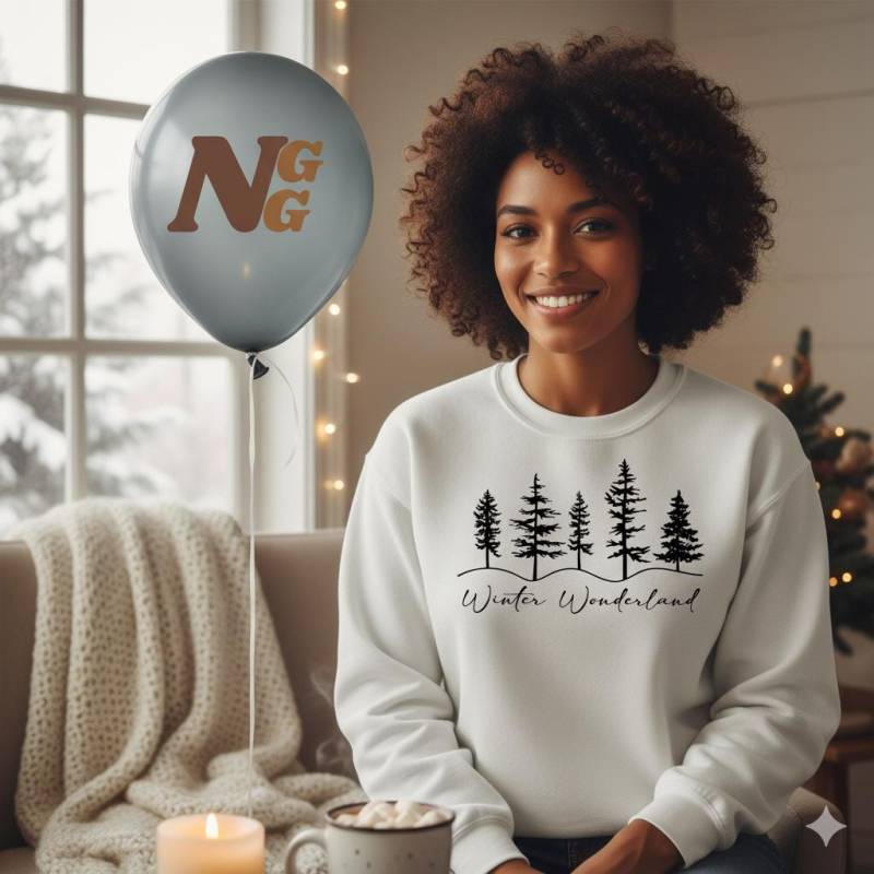 Winter Wonderland Sweatshirt, Cozy Holiday Crewneck, Unisex Apparel, Christmas Gift, Nature Lover Gift von NewGraphicGear