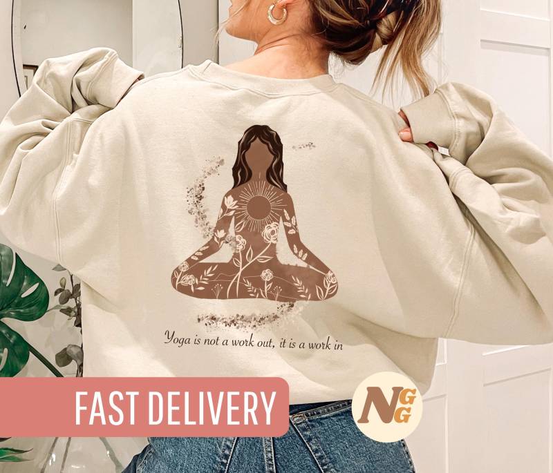 Yoga Sweatshirt Damen, Boho Pullover, Achtsamkeit Mode, Spiritualität Kleidung, Meditations Sweater, Geschenk Für Fans, Zen Ästhetik Shirt von NewGraphicGear