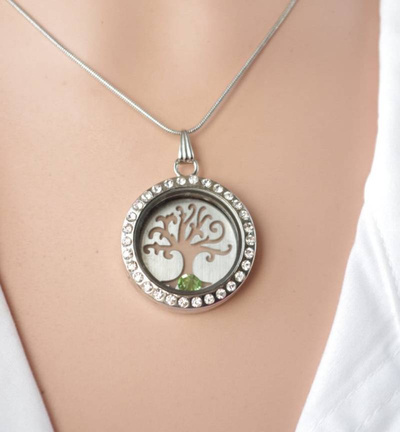 Geburtsstein Stammbaum Locket Halskette Personalisierte Geschenk Der Mutter von NewJewelleryStory