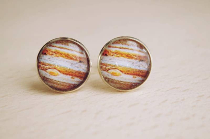 Jupiter Manschettenknöpfe Planet Nebula Weltraum Schmuck von NewJewelleryStory