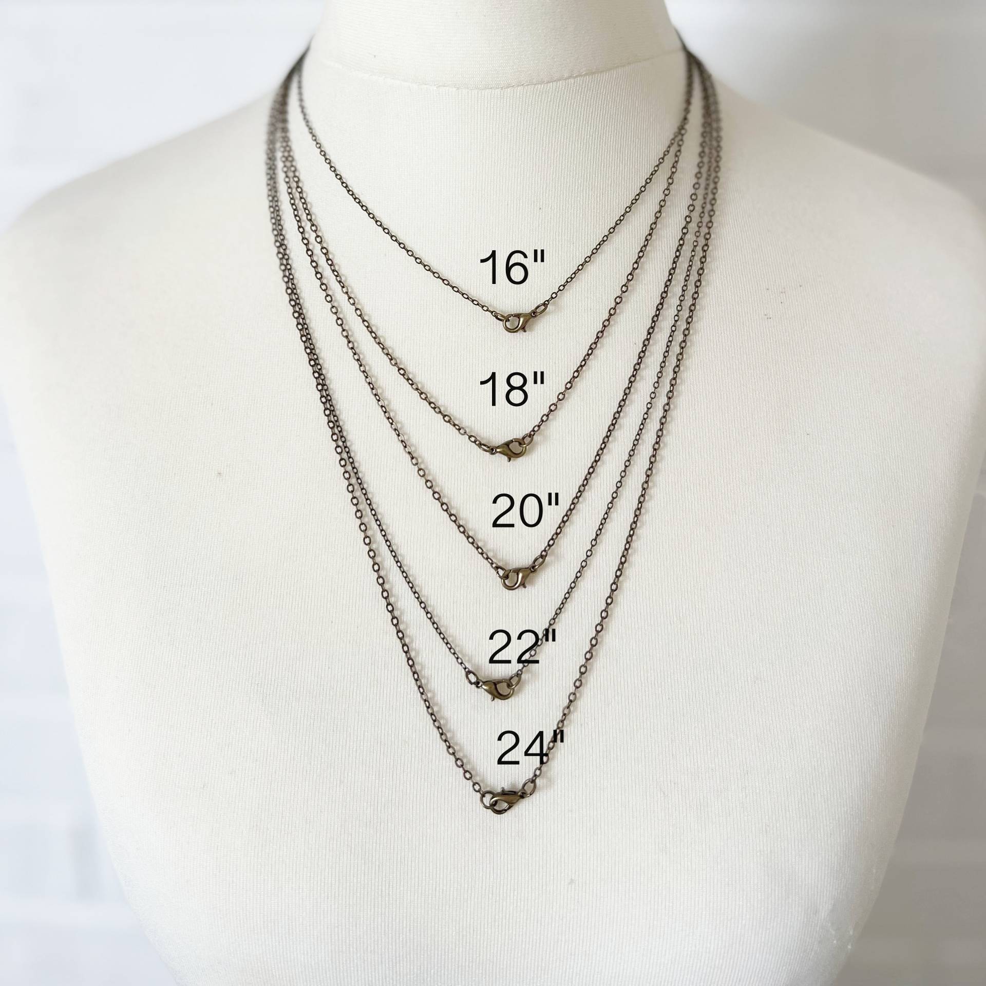 Kette Bronze 14 Zoll - 36 Halskette Feine Messingkette Antike Herren Gliedergröße 2, 5 X 3 Mm von NewJewelleryStory
