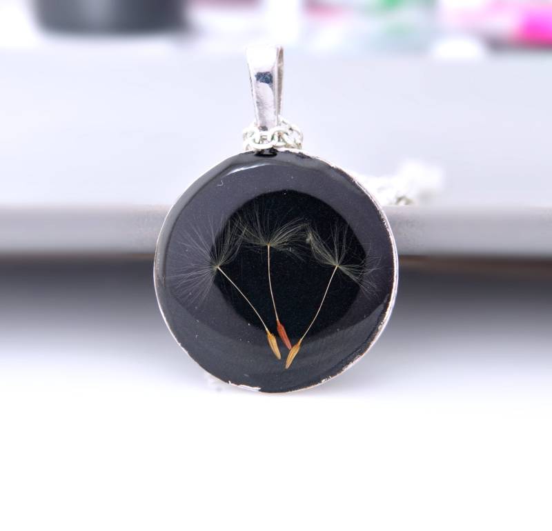 Echte Löwenzahnsamen Harz Halskette Gepresste Blume Terrarium Schmuck von NewJewelleryStory