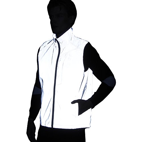 NewL männer Frauen 3 mt reflektierende Weste Jacke Casual Hiphop Windjacke Nacht sportlich Mantel Fluoreszierende Kleidung (XXL) von NewL