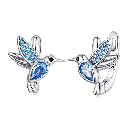 NewL Phoenix Ohrringe für Damen, mit Zirkonia-Schmuck, 5 mm, Sterling Silber von NewL