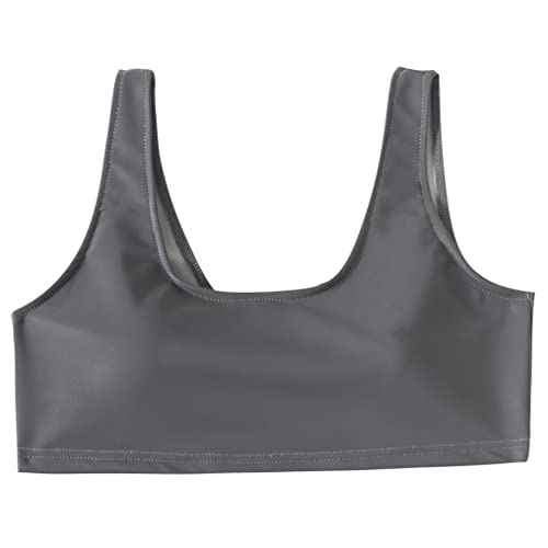 NewL Reflektierende Weste Frauen Glänzendes Rave Top Camis Festival Outfit Basic Top, grau, M von NewL