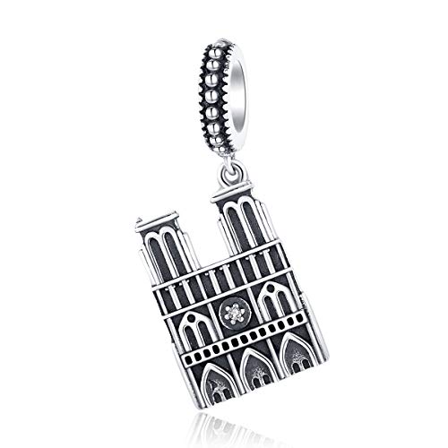 NewL Reise-Anhänger Frankreich 925 Silber Original Notre Dame de Paris Vintage Charm Souvenirs Geschenke von NewL