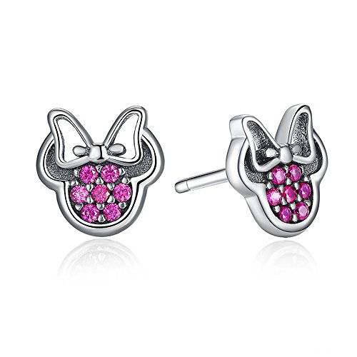 925 Sterling Silber Sparkling Bow Ohrstecker für Frauen Mädchen Cute Animal Jewelry von NewL