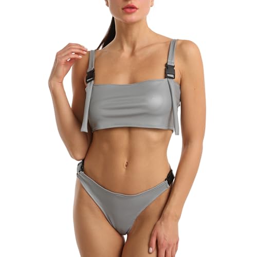 NewL Reflektierender Bikini Set BH Summer Women Shiny Glowing Swimwear Beachwear von NewL