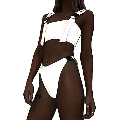 NewL Reflektierender Bikini Set BH Summer Women Shiny Glowing Swimwear Beachwear von NewL