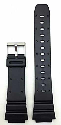 Uhrenarmband aus Gummi, 18 mm, bequemes und langlebiges PVC-Material, Schwarz von NewLife