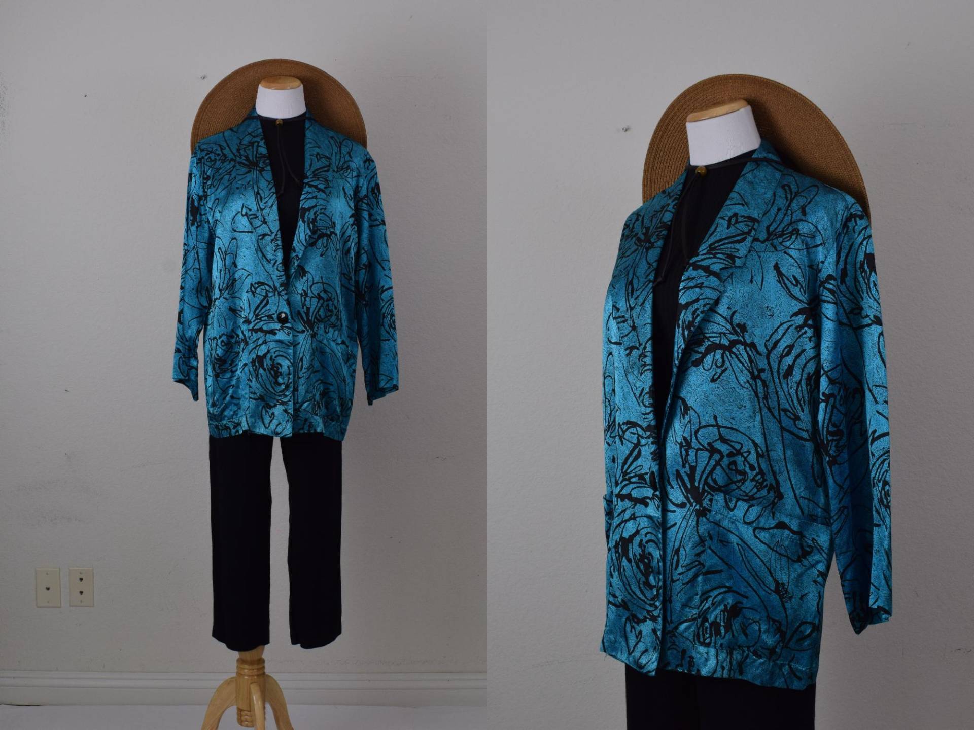 Vintage 90Er Jahre Abstrakter Acetat Blazer | Größe M Vintage 90Er Jahre Abstrakter Acetat Blazer | Größe M von NewTribute