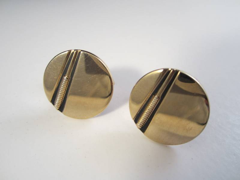 Classy Swank Gold Ton Manschettenknöpfe Classy Swank Gold Ton Manschettenknöpfe von NewVisionVCJ