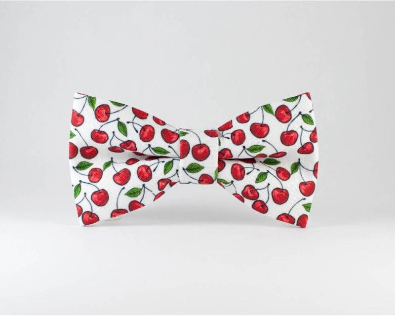 Fliege Mit Kirschen Print Lustiges Fruchtiges Männeroutfit, Vegan Geschenk von NewWayCreationDesign