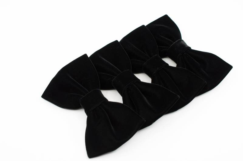 Herren Fliege, Schwarze Samt Bräutigam Fliege, Schmetterling Fliege Zur Hochzeit, Tom Ford Style von NewWayCreationDesign