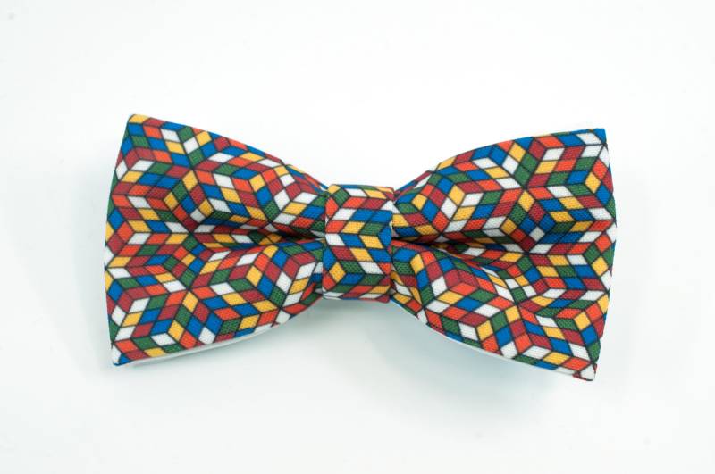 Mosaik Fliege Handgemachte Nerd Krawatte, Rubik Geschenk von NewWayCreationDesign