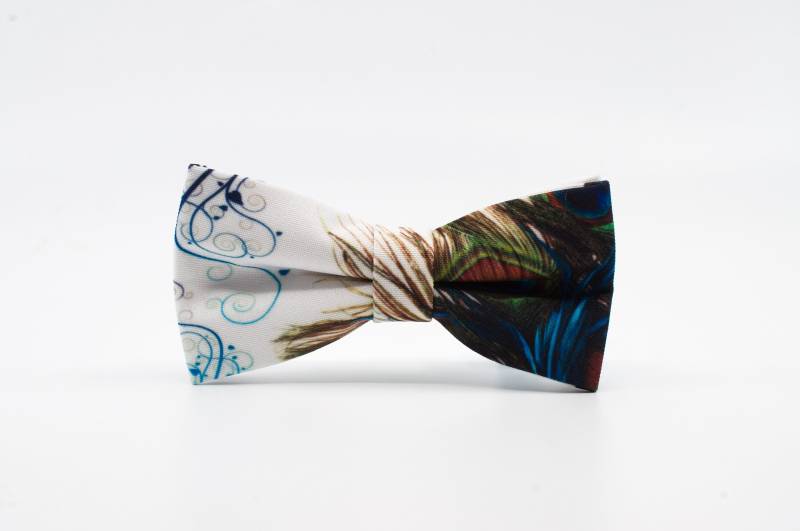 Pfau Fliege Handgemachte Vogel Fliege von NewWayCreationDesign